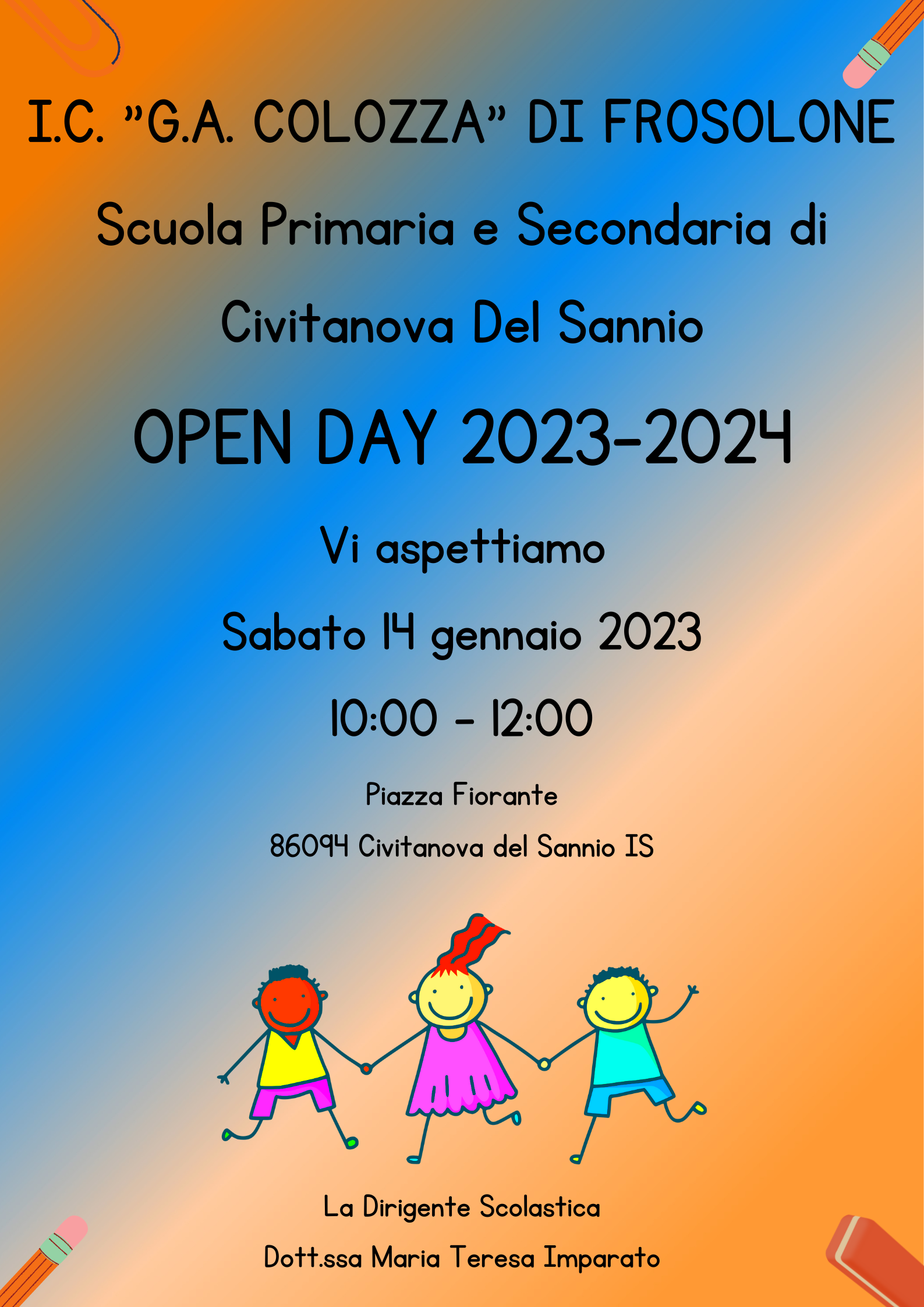 Al momento stai visualizzando Open Day Scuola Primaria e Secondaria di Civitanova Del Sannio.