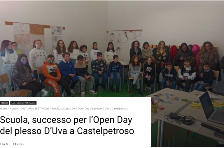 Scopri di più sull'articolo Successo per l’Open Day del plesso D’Uva a Castelpetroso